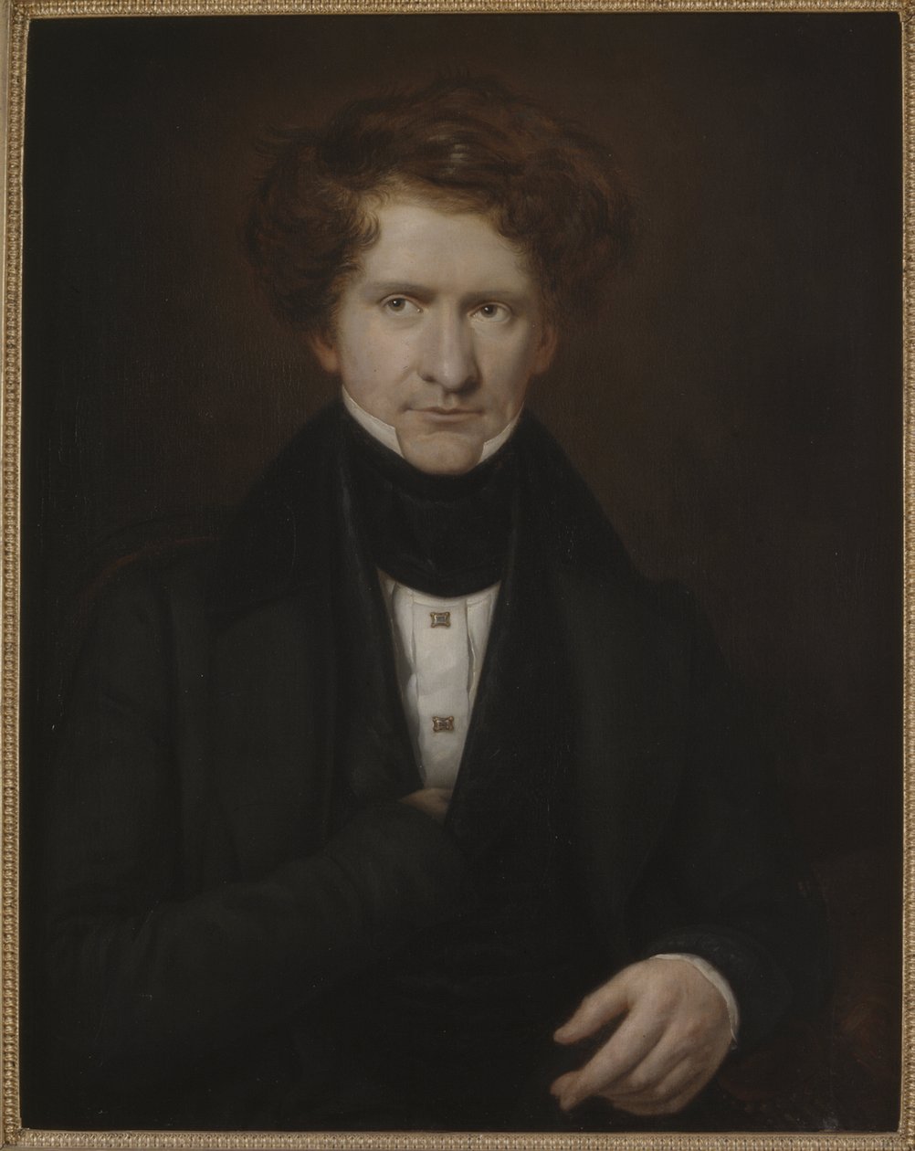 Adolf Fredrik Lindblad (1801-1878) zeneszerző portréja, Mazer, Carl Petter (1807-1884). Olajfestmény alkotó: Carl Peter Mazer