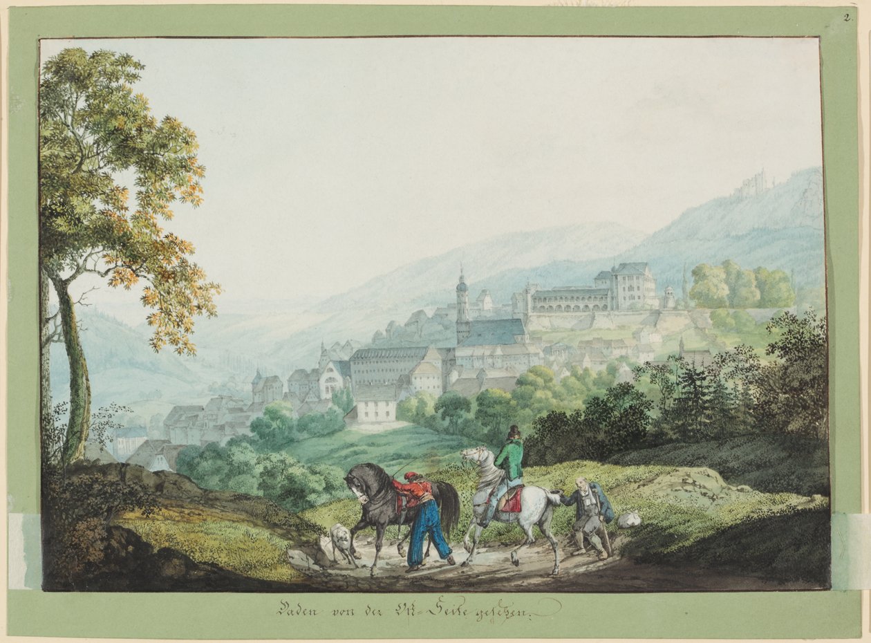 Baden kelet felől nézve alkotó: Carl Philipp Fohr