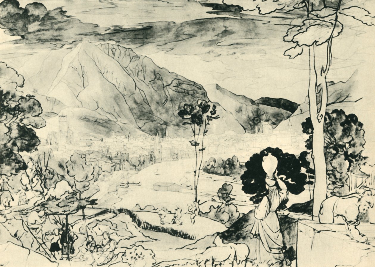 Kilátás Trentóból, 1815, 1943. alkotó: Carl Philipp Fohr
