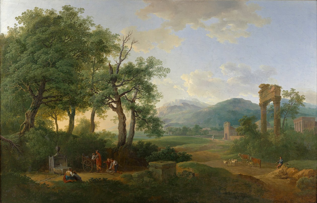 Árkádiai táj alkotó: Carl Philipp Schallhas