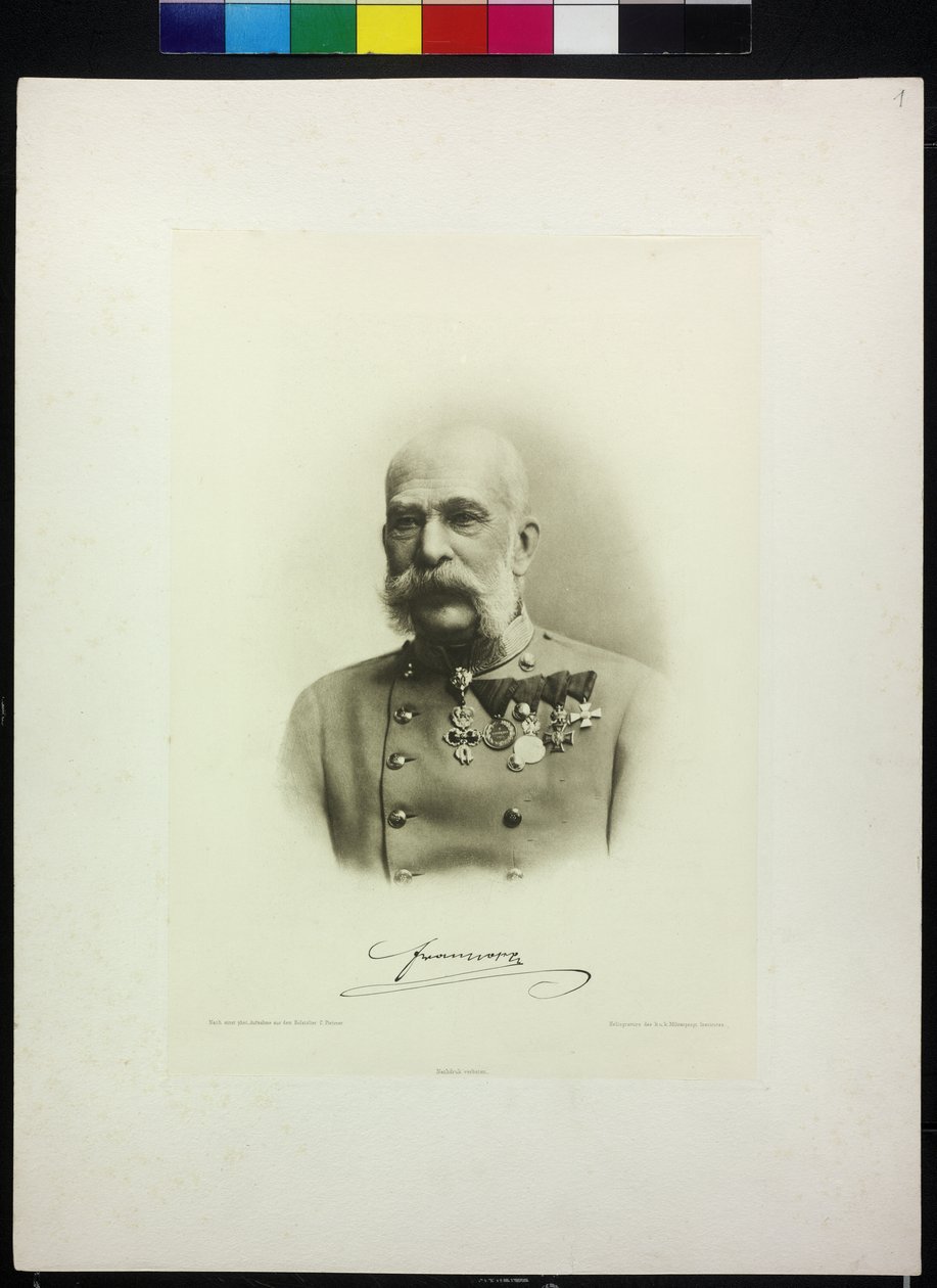I. Ferenc József osztrák császár alkotó: Carl Pietzner