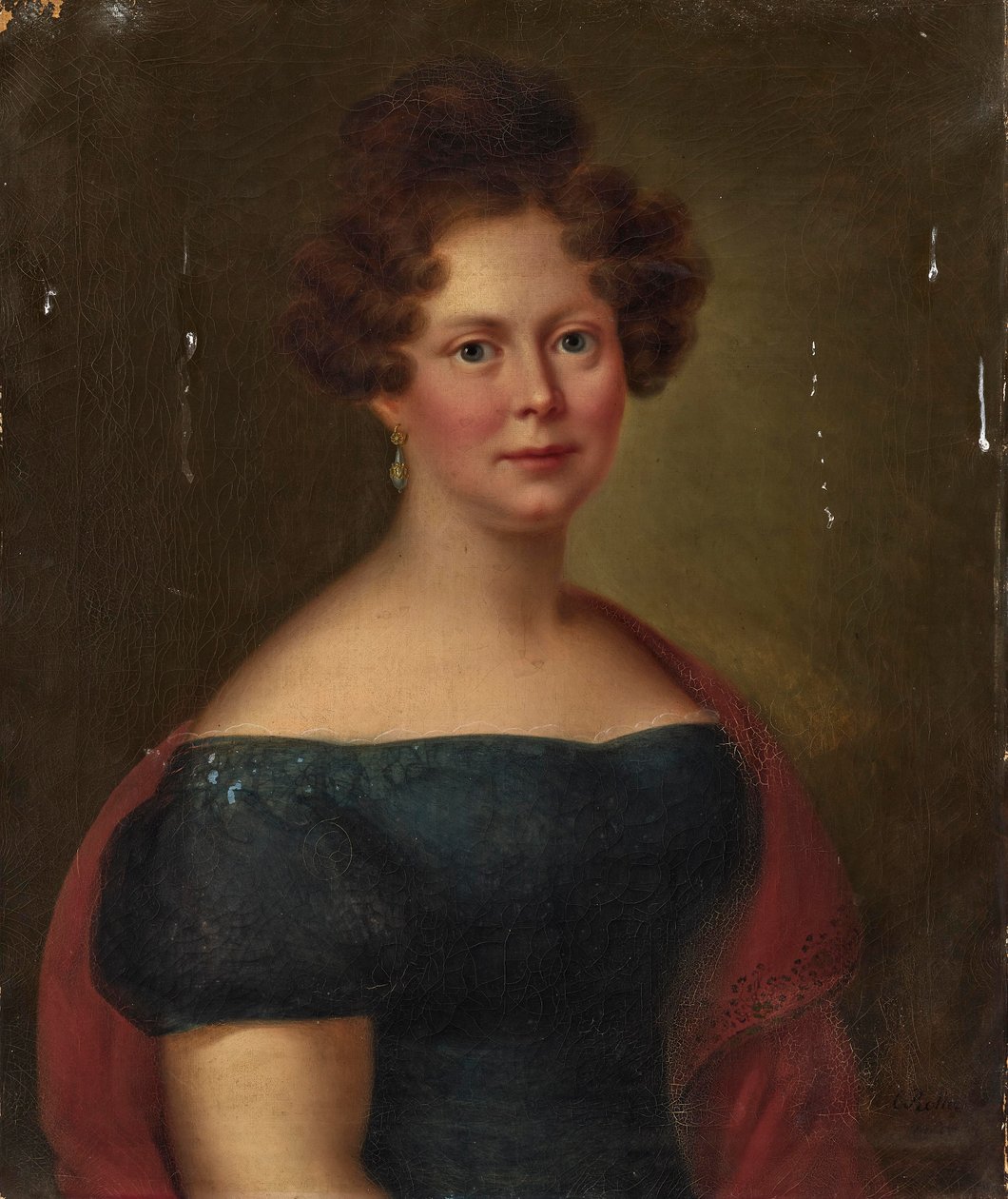 Németül: Luise von Hohenlohe-Öhringen hercegnő, Württemberg hercegnője alkotó: Carl Rothe