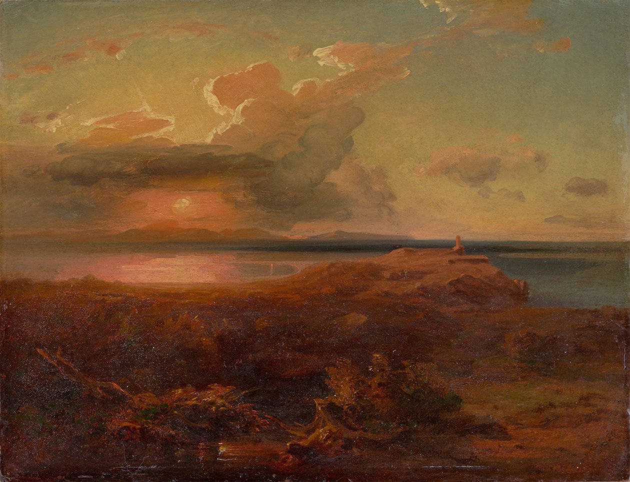 Carl Rottmann - "Aegina és Apolló temploma". 1835 körül alkotó: Carl Rottmann