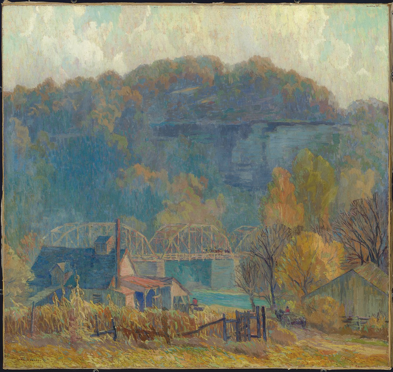 The Cliff at Morning, Ozarks (olaj, vászon) alkotó: Carl Rudolph Krafft