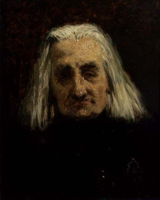 Liszt Ferenc (1811-1886) portréja (olaj, vászon) alkotó: Carl Schlosser