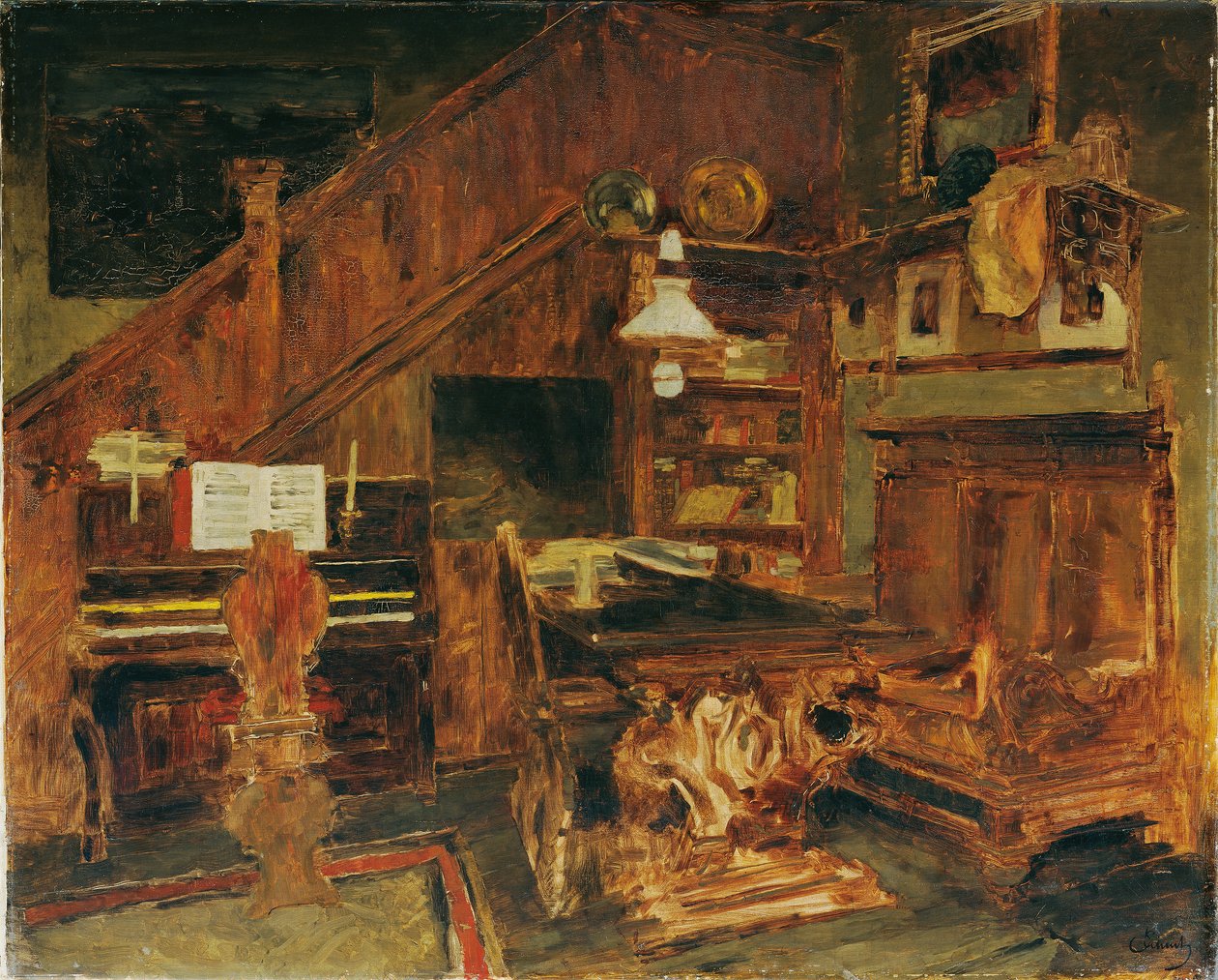 Művész műterme Velencében alkotó: Carl Schuch