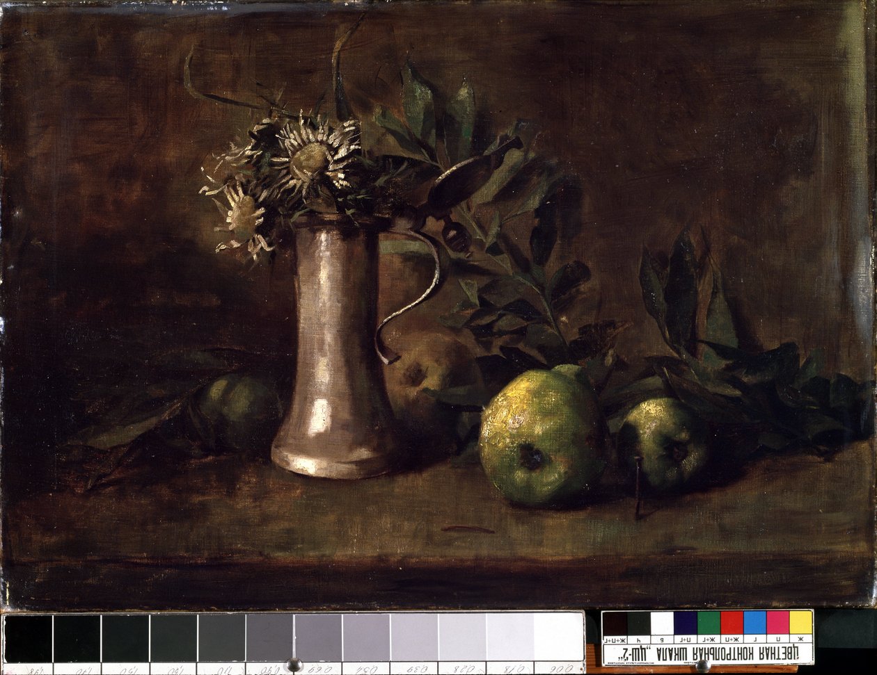 Nature morte (Csendélet). Carl Schuch (1846-1903) festménye. Olaj, vászon, 52,5 x 76 cm. századi német művészet. Állami M.K. Ciurlionis Művészeti Múzeum, Kaunas (Litvánia). alkotó: Carl Schuch