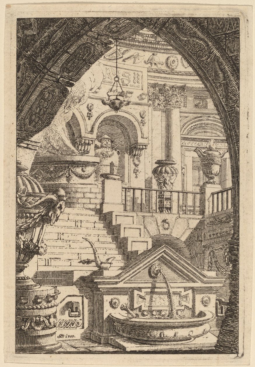 Fantázia egy antik templomról alkotó: Carl Schütz