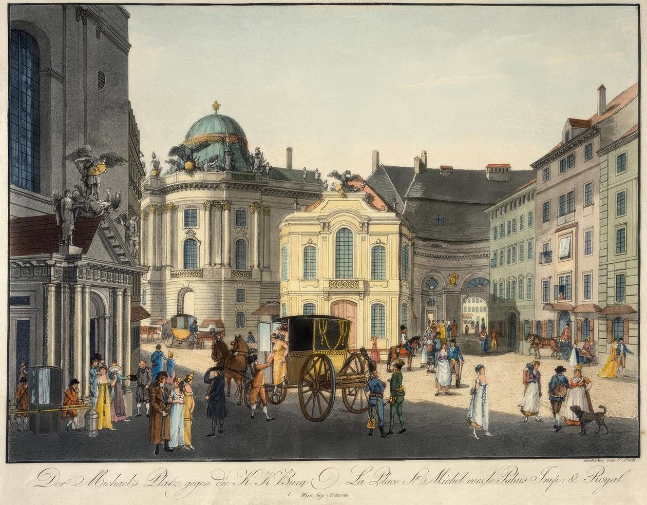 A Michaelsplatz a K.K. ellen kastély alkotó: Carl Schütz