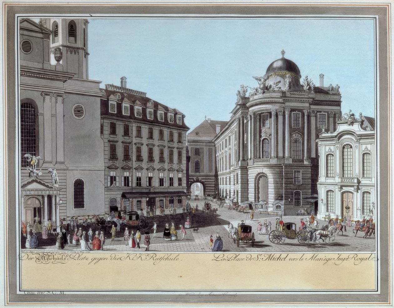 A Michaelsplatz a K.K. ellen Lovarda alkotó: Carl Schütz