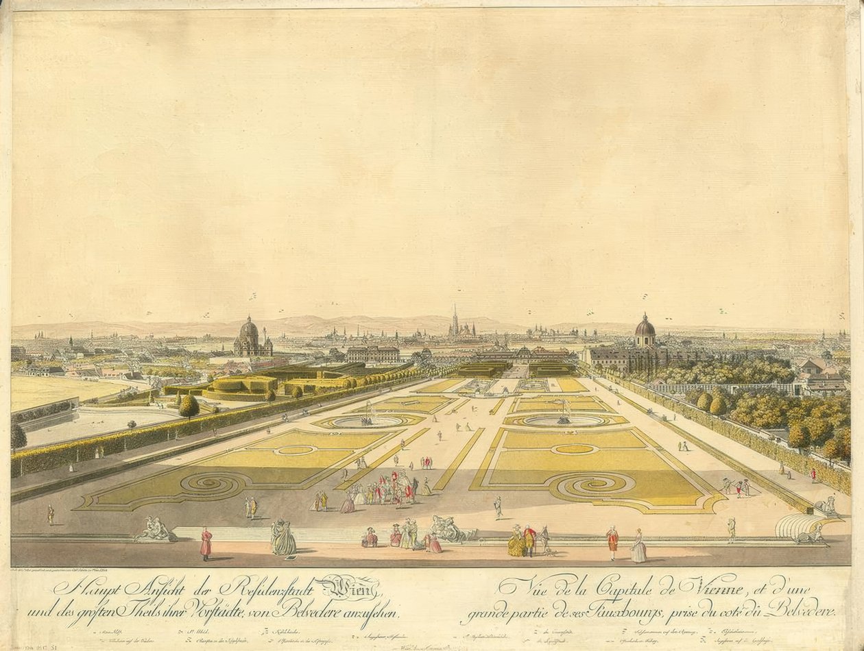 Bécs a Belvedere felől alkotó: Carl Schütz