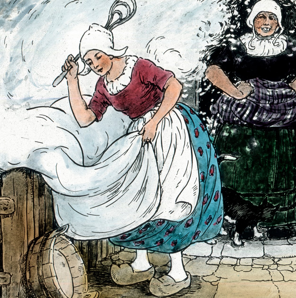 Grimm testvérek - Tündérmesék - Hulda anya. A kép dátuma 1910 körül. Carl Simon Archívum alkotó: Carl Simon
