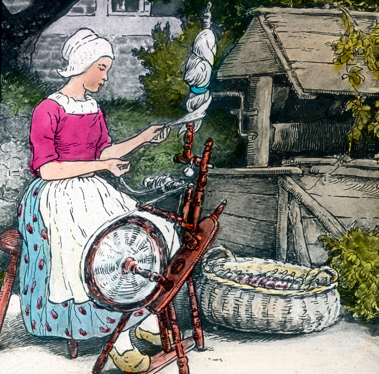 Grimm testvérek - Tündérmesék - Hulda anya. A kép dátuma 1910 körül. Carl Simon Archívum alkotó: Carl Simon