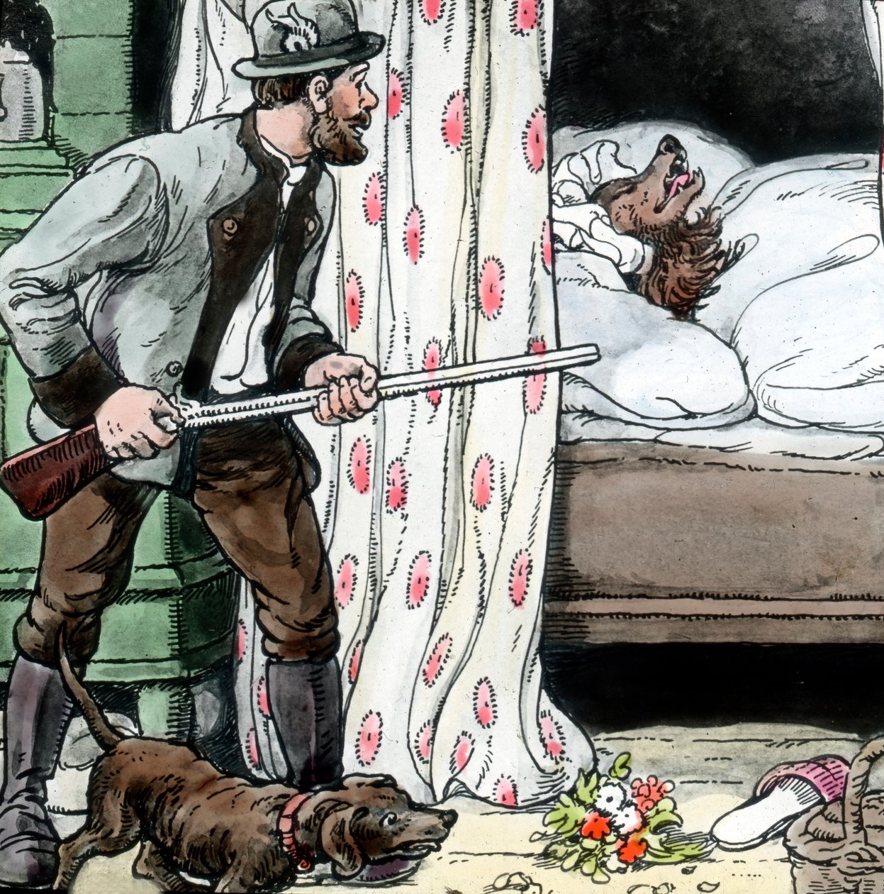 Grimm testvérek - Mesék - Piroska. A kép dátuma 1910 körül. Carl Simon Archívum alkotó: Carl Simon