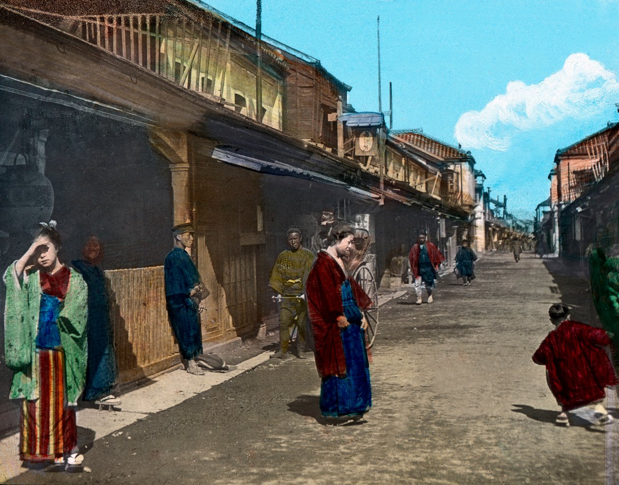Japán, Honshu sziget, Kanto régió, utcai élet Tokióban, a kép dátuma: 1920 körül. Carl Simon Archívum alkotó: Carl Simon