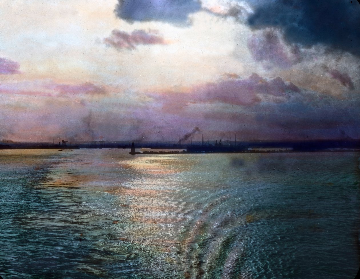 Japán, a Tokiói-öböl lenyomata Yokohama közelében, a kép dátuma: 1920 körül. Carl Simon Archívum alkotó: Carl Simon