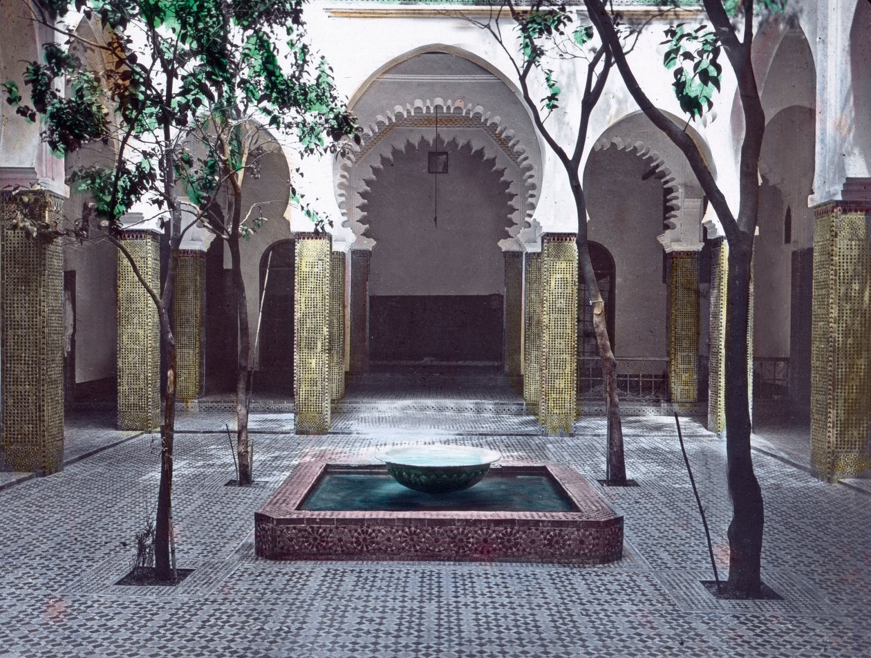 Észak-Marokkó, Tanger, követség udvara, a kép dátuma: 1910 körül. Carl Simon Archívum alkotó: Carl Simon
