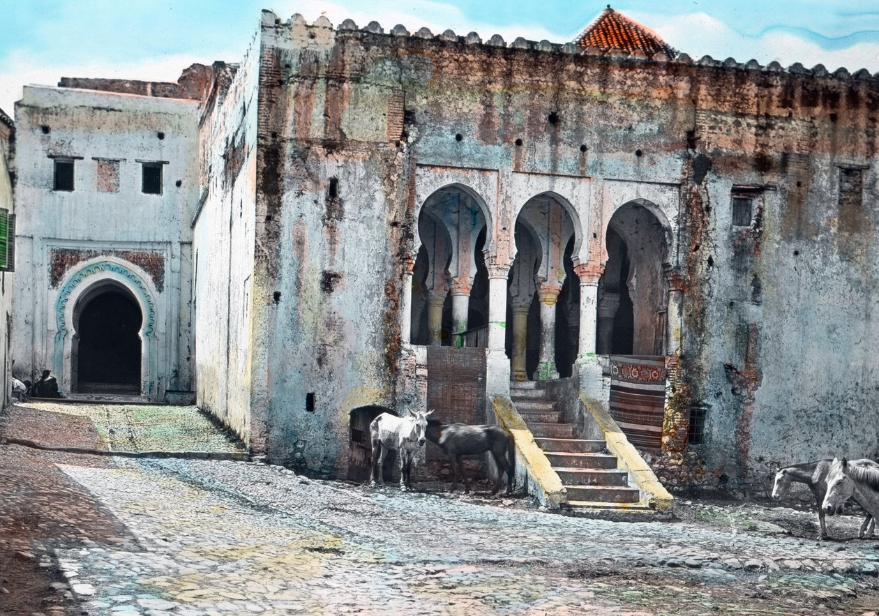 Észak-Marokkó, Tanger, a kormányzói palota bejárata, a kép dátuma: 1910 körül. Carl Simon Archívum alkotó: Carl Simon