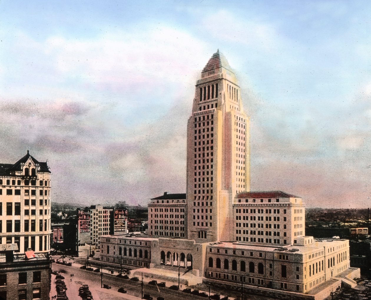 Amerikai Egyesült Államok, Kalifornia, Los Angeles City Hall, épült 1926-1928 között, a kép dátuma: 1931 körül. Carl Simon Archívum alkotó: Carl Simon