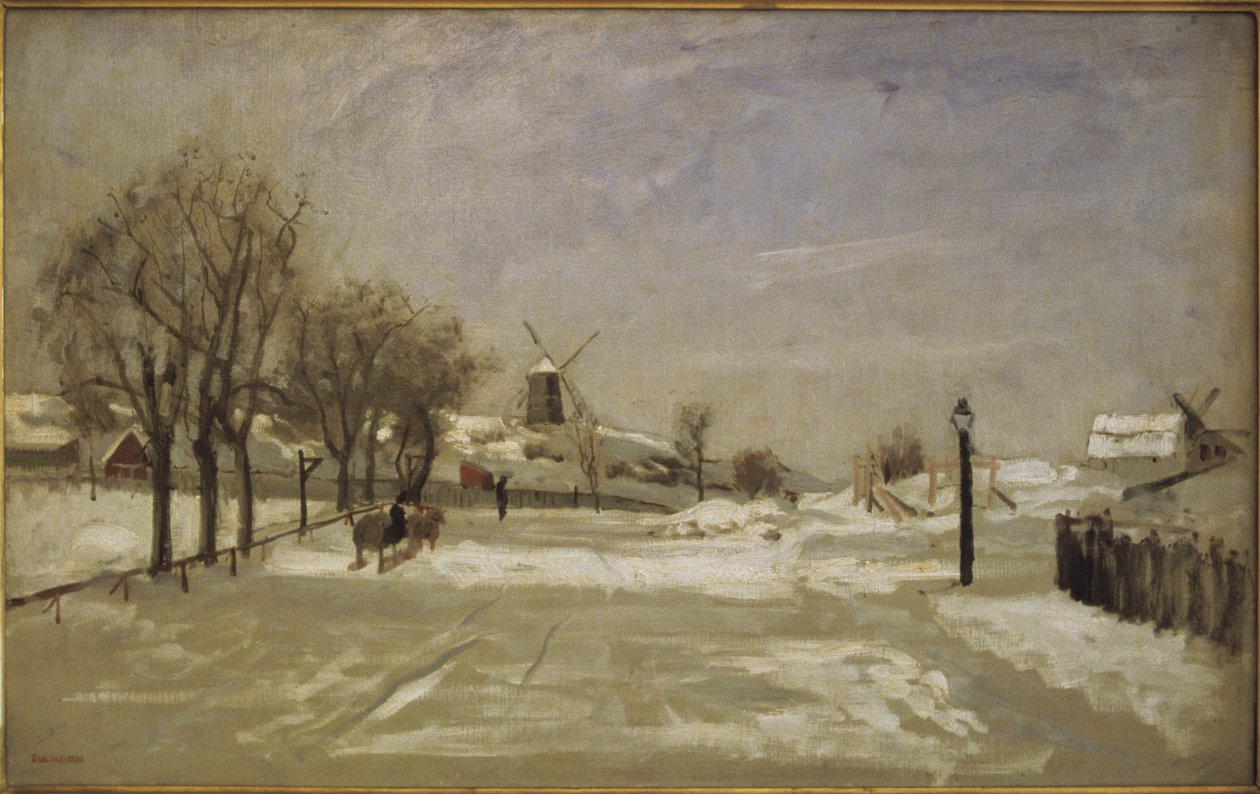 Téli. Kilátás Eriksbergre, Stockholm, 1880 körül alkotó: Carl Skånberg