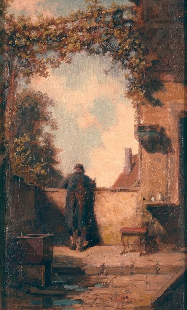 Öreg ember a teraszon alkotó: Carl Spitzweg