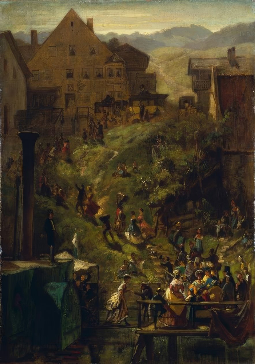 Érkezés Seeshauptba alkotó: Carl Spitzweg