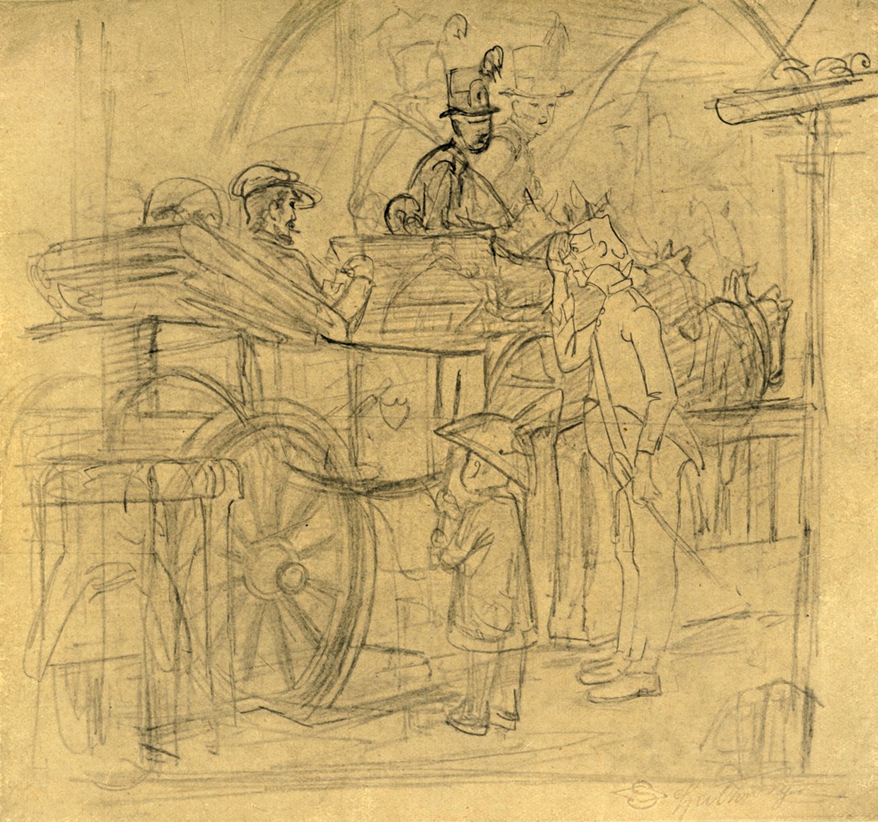 Utazás, 19. század közepe-vége, 1924 körül. alkotó: Carl Spitzweg