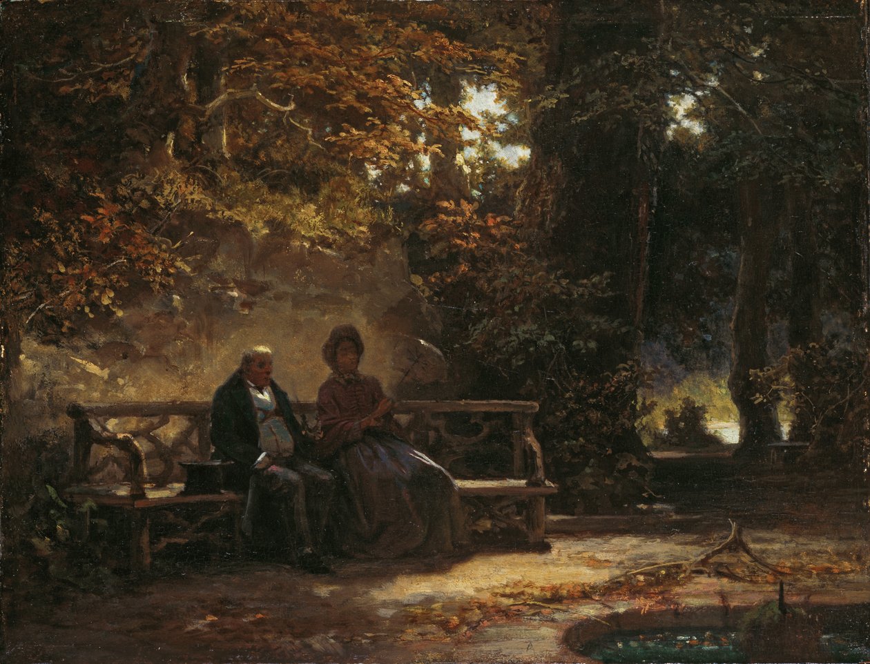 Pihenő sétálók alkotó: Carl Spitzweg