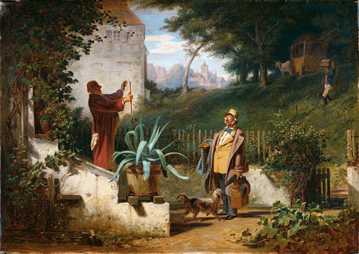 Gyermekkori barátok, 1855 körül (olaj, vászon) alkotó: Carl Spitzweg