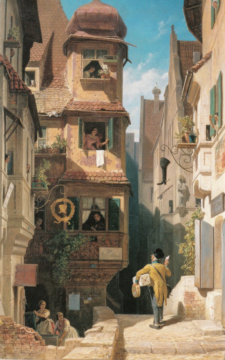 A postai fuvarozó Rosenthalban alkotó: Carl Spitzweg