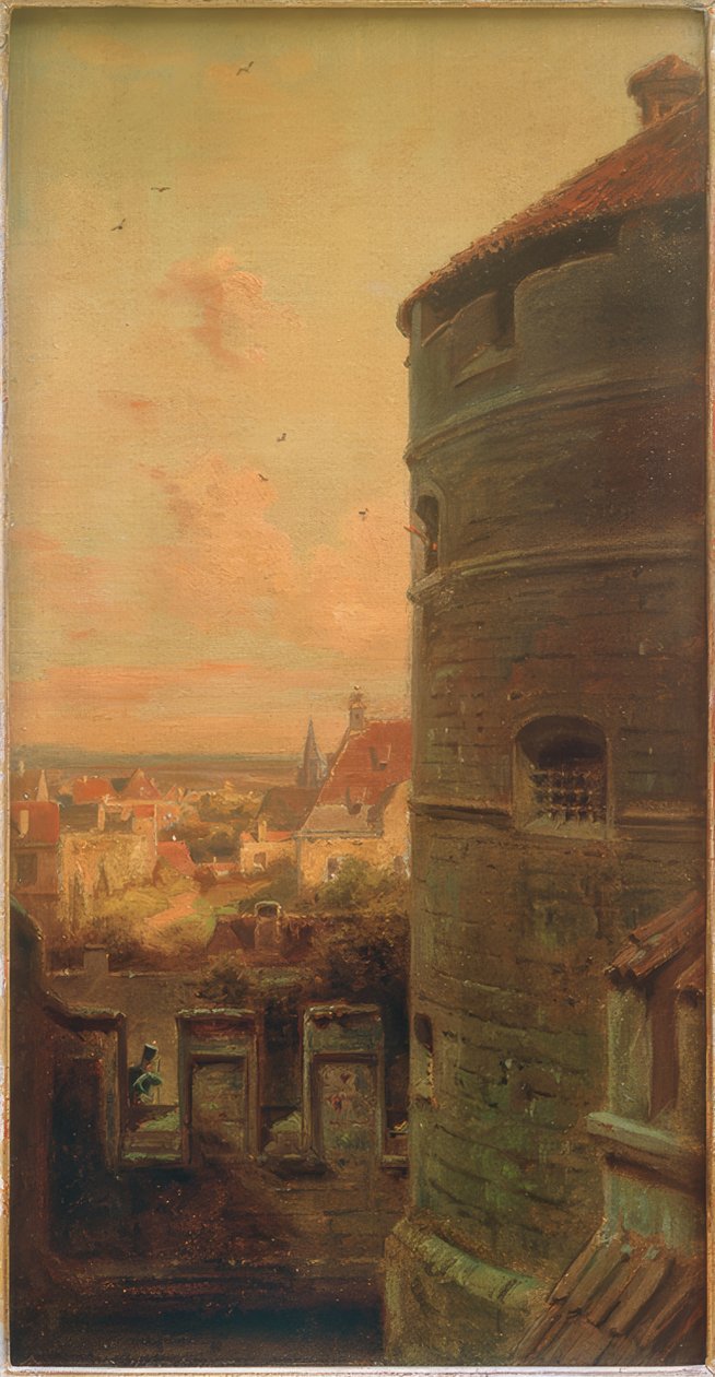 Az emésztőtorony Rothenburg ob der Tauberben alkotó: Carl Spitzweg