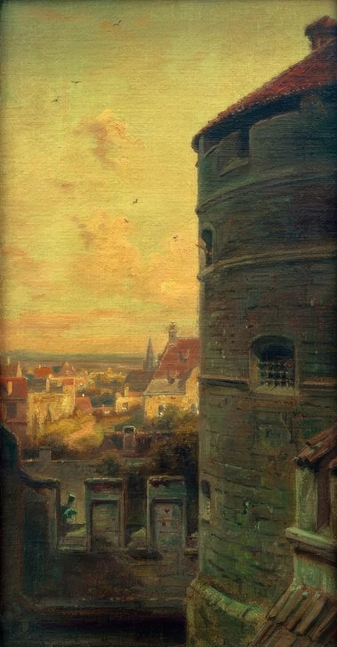 Az emésztőtorony Rothenburg ob der Tauberben alkotó: Carl Spitzweg