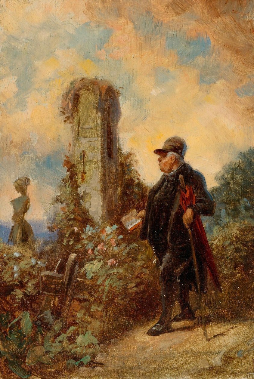 A lelkész a breviáriummal alkotó: Carl Spitzweg