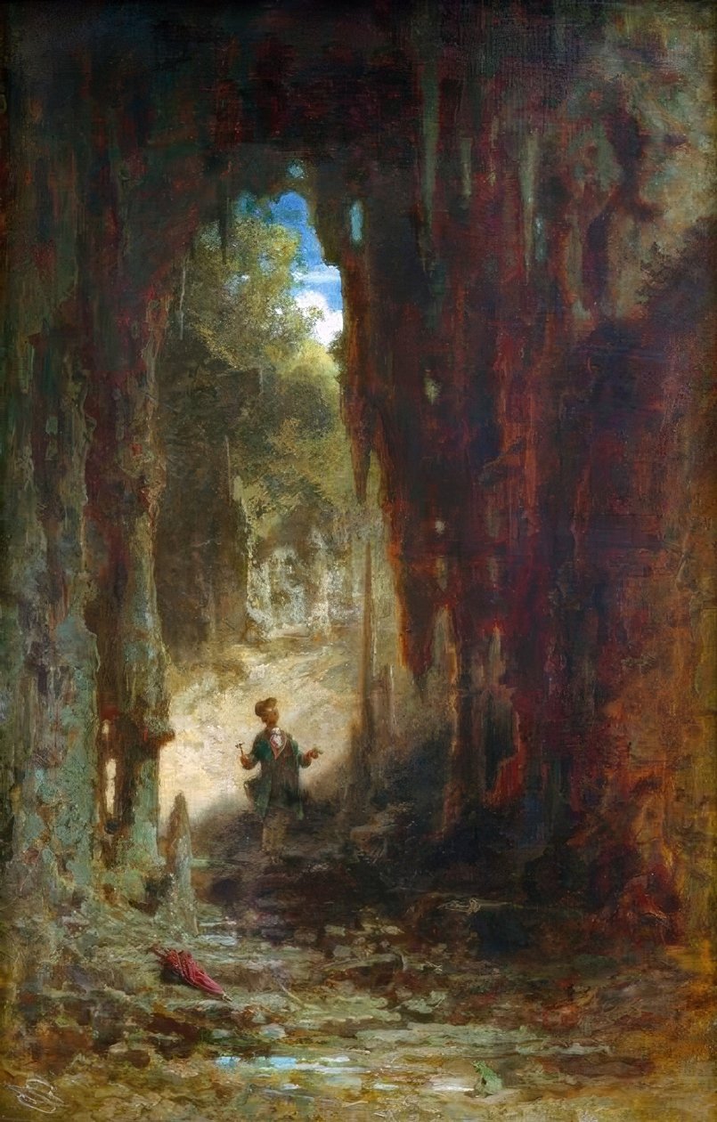 Az ásványkutató a barlangban alkotó: Carl Spitzweg