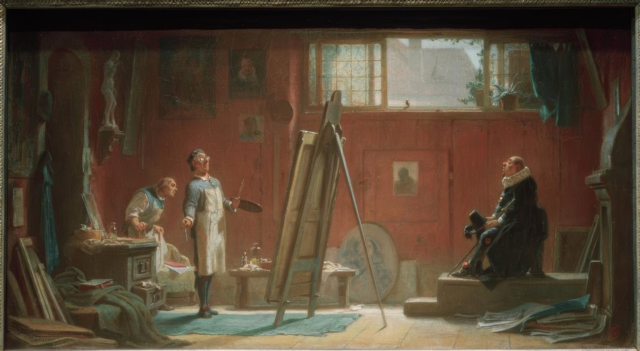A portréfestő alkotó: Carl Spitzweg