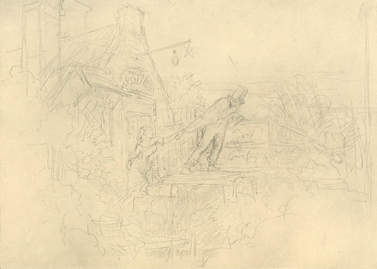 Der Zechpreller, 19. század közepe-vége, 1924. alkotó: Carl Spitzweg