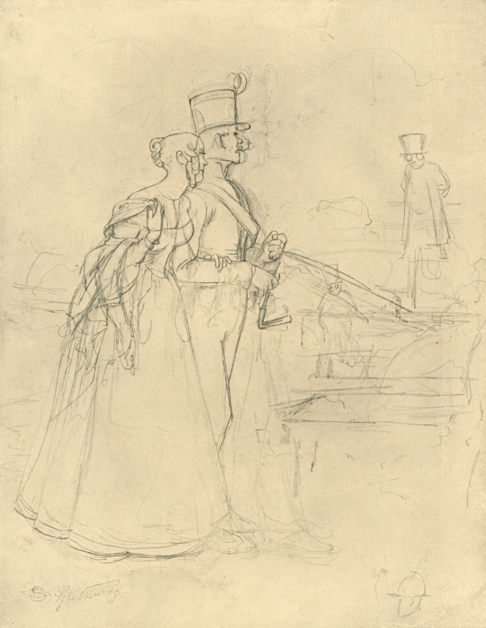Die Begegnung, 19. század közepe-vége, 1924. alkotó: Carl Spitzweg