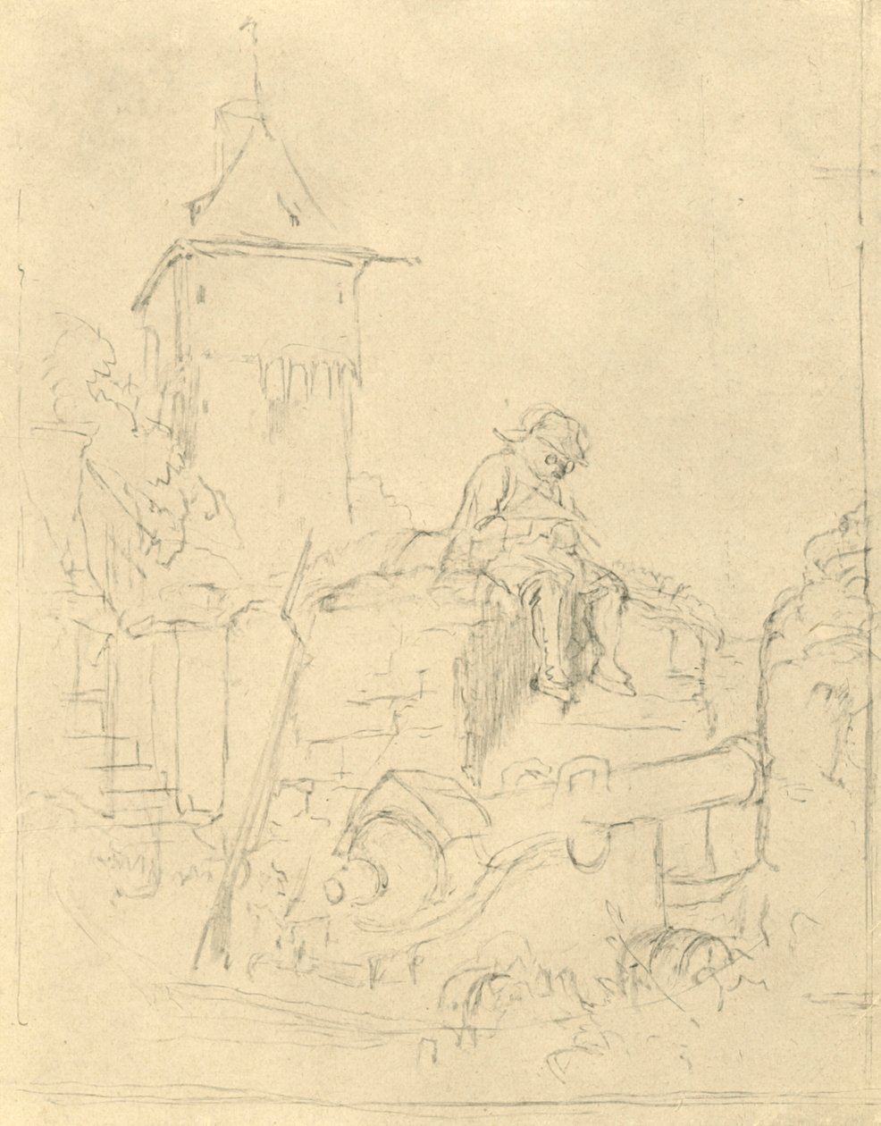 Die Schildwache, 19. század közepe-vége, 1924. alkotó: Carl Spitzweg
