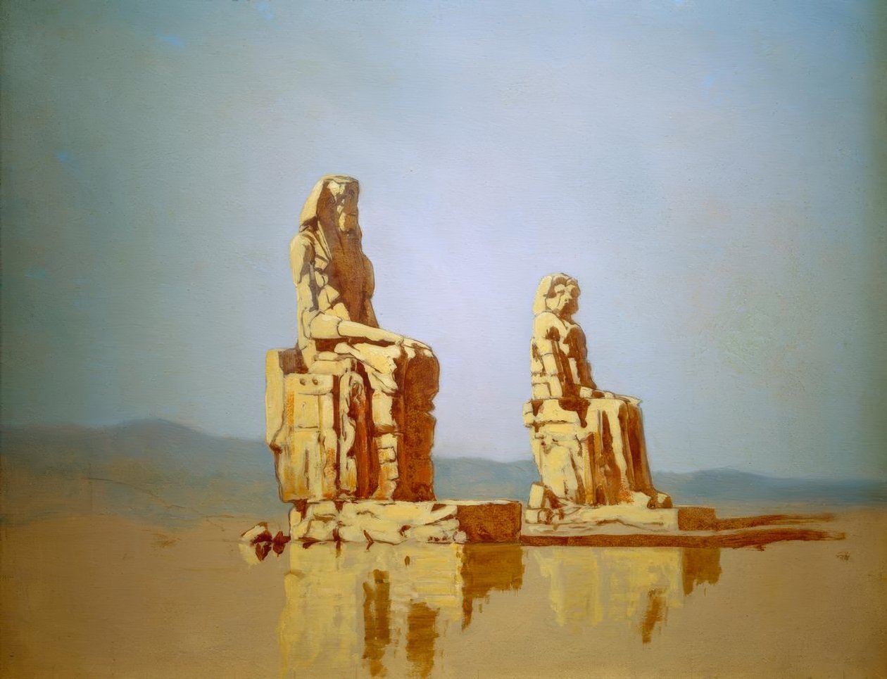 A koca. Memnon Kolossé Egyiptomban alkotó: Carl Spitzweg