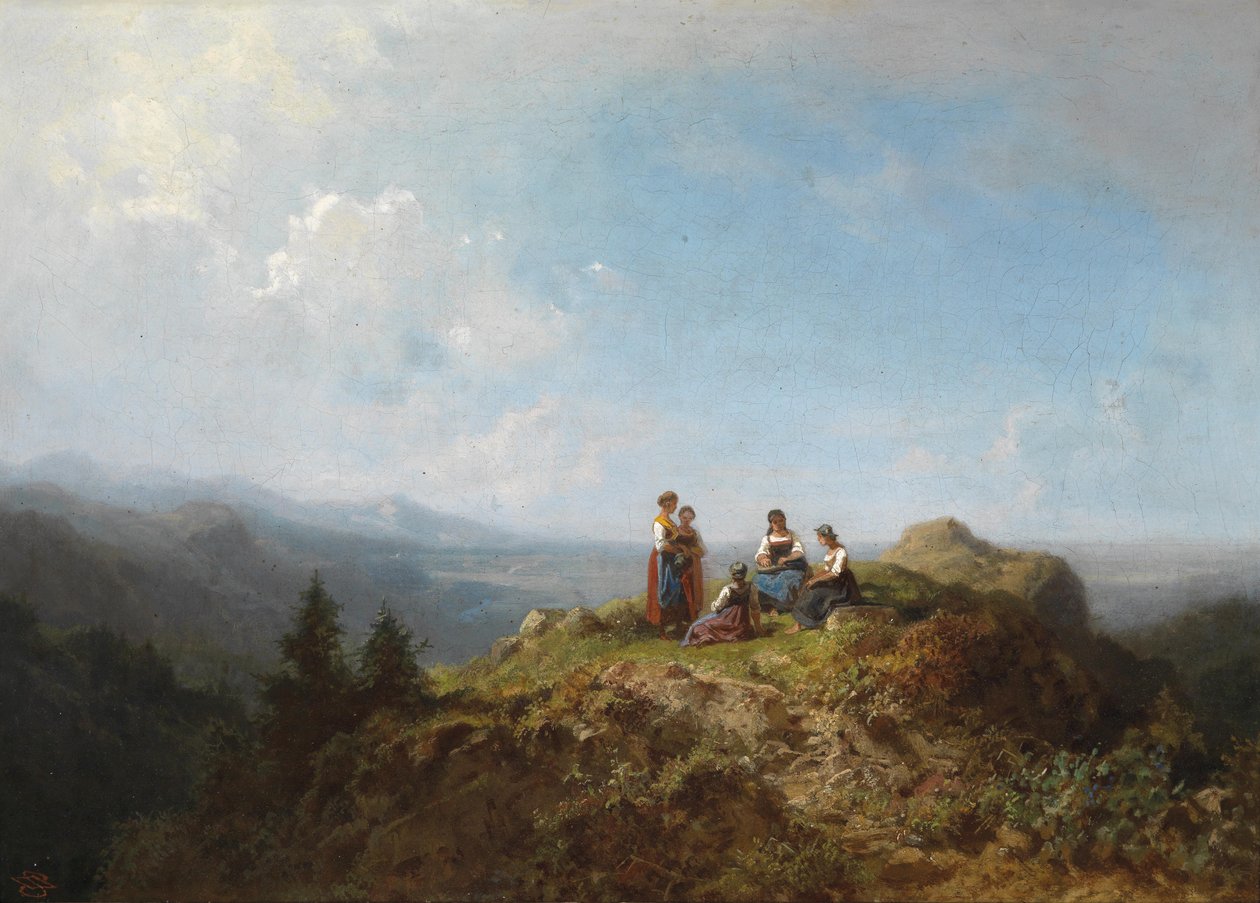 Dirndls az Almban alkotó: Carl Spitzweg