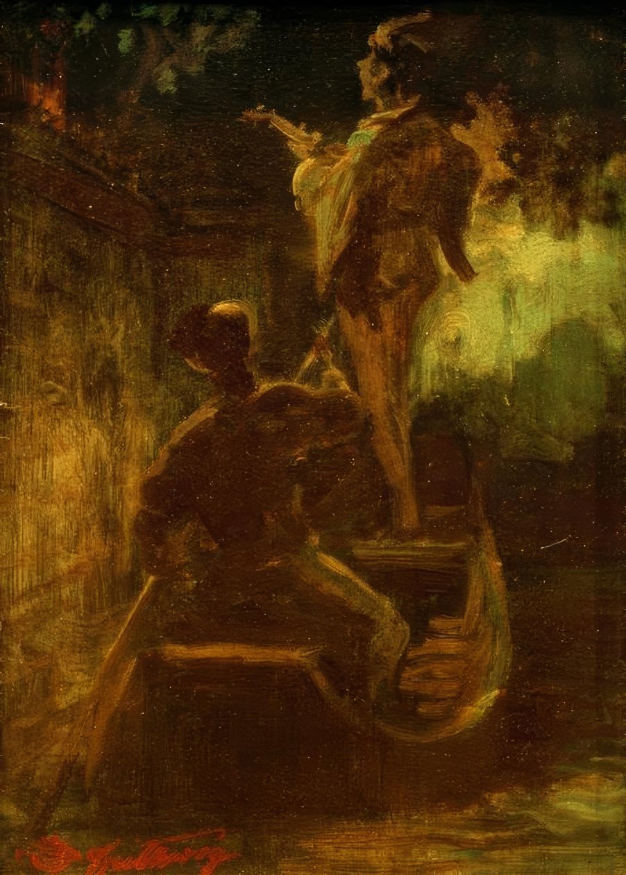 Szerenád a csónakból alkotó: Carl Spitzweg