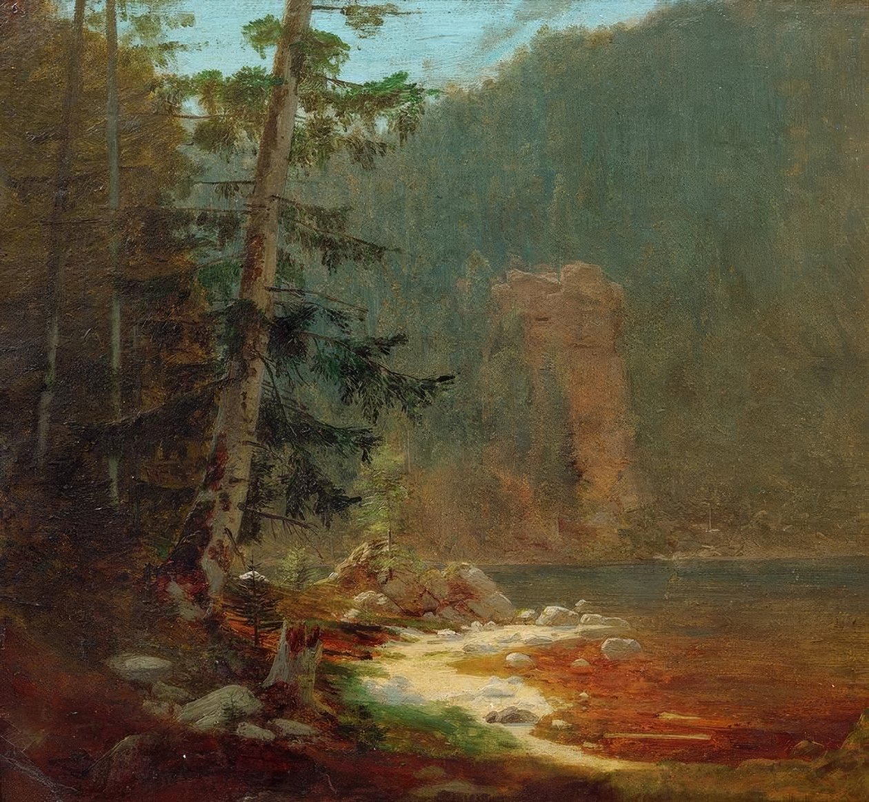 Sziklaszurdok patakkal Lenggries közelében alkotó: Carl Spitzweg