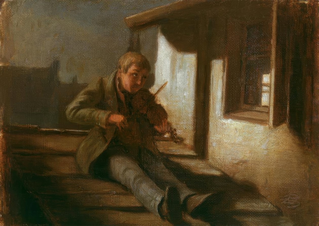 Hegedűs a tetőn alkotó: Carl Spitzweg