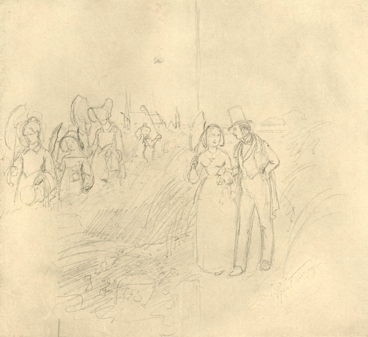 Institutsspaziergang, 19. század közepe-vége, 1924. alkotó: Carl Spitzweg