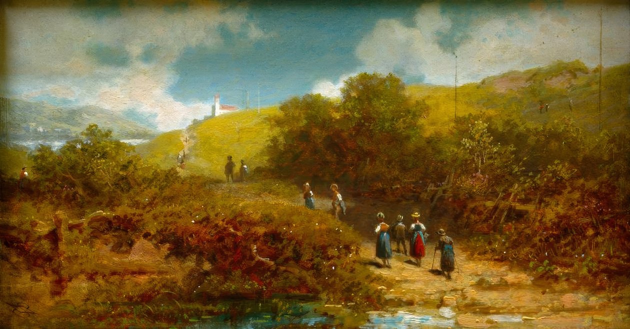 Templomba járni az országban alkotó: Carl Spitzweg