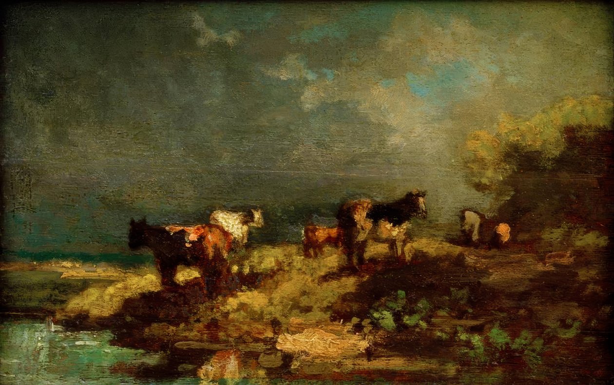 Tehenek a vidéken alkotó: Carl Spitzweg
