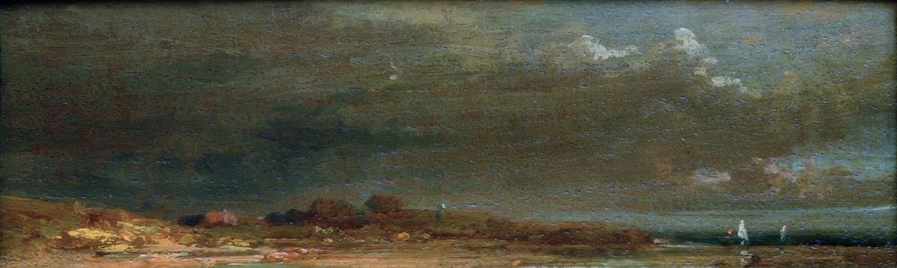 Táj a tó mellett - Chiemsee táj alkotó: Carl Spitzweg