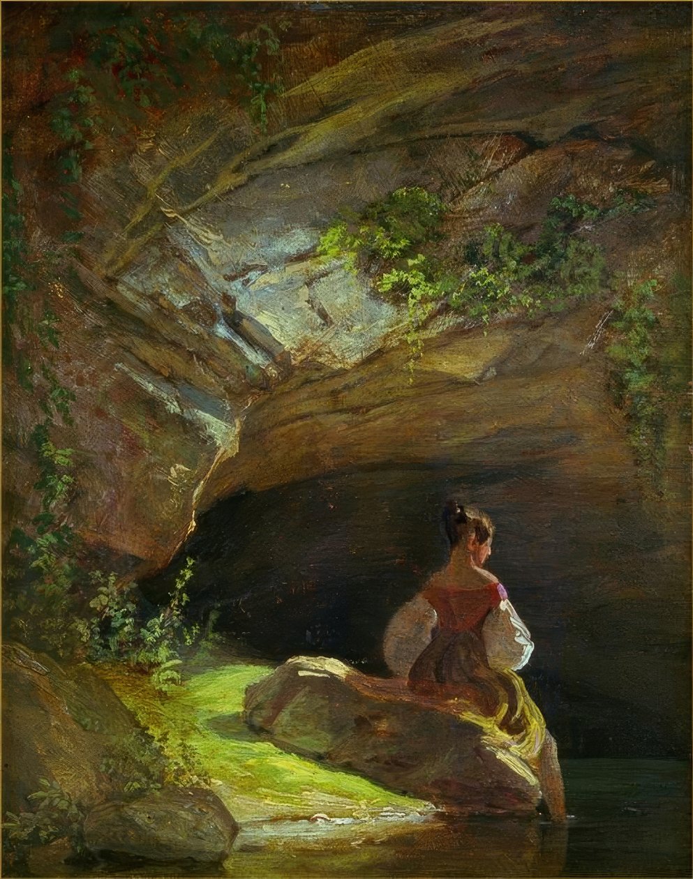 Lányok a barlang előtt alkotó: Carl Spitzweg