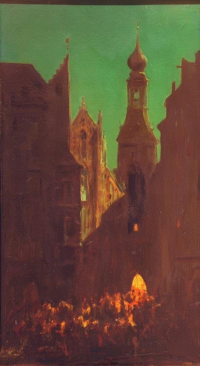 Marienplatz Münchenben alkotó: Carl Spitzweg
