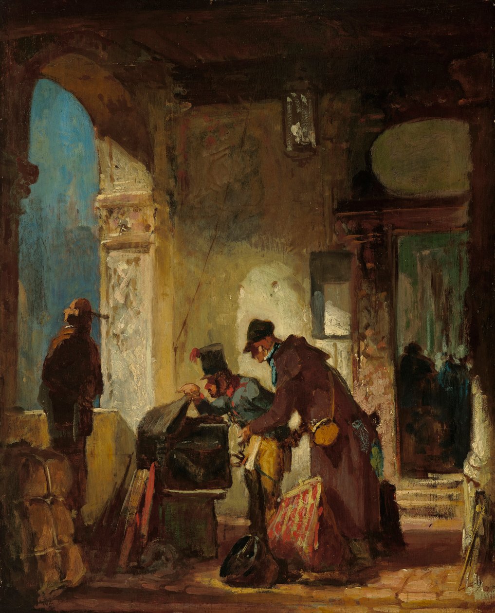 Pápai vámvizsgálat alkotó: Carl Spitzweg